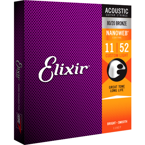 Jeu cordes guitare folk ELIXIR custom light
