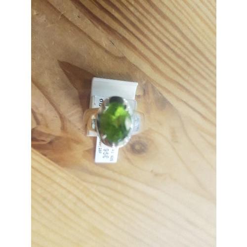 Bague argent p&eacute;ridot