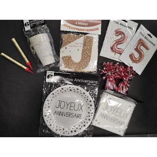 Kit anniversaire rose gold (ballons chiffres helium)