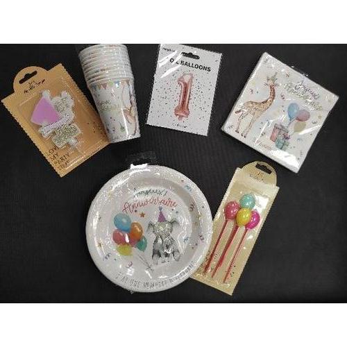 Kit premier anniversaire rose (ballon air)