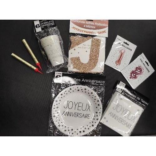 Kit anniversaire rose gold (ballons chiffres air)