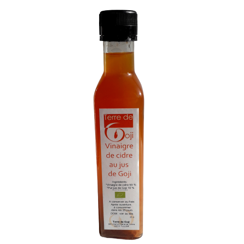 Vinaigre de cidre au jus de Goji bio