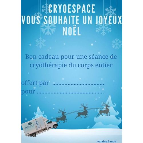 Bon Cadeau Séance de Cryothérapie