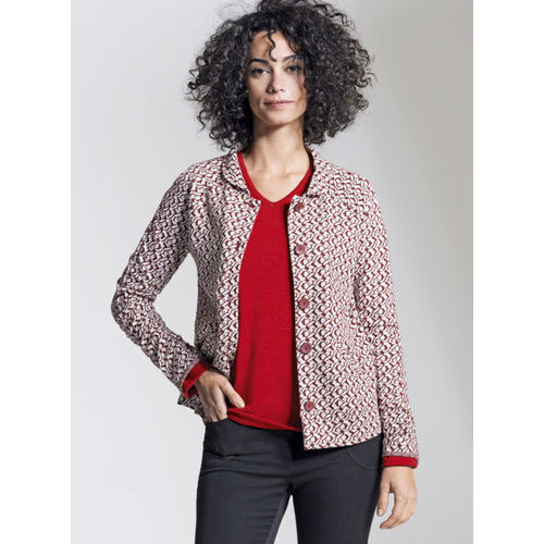 Veste motif Bordeaux
