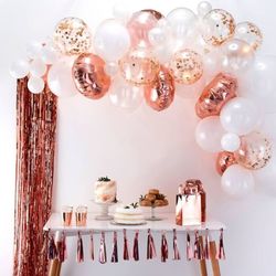 Kit arche ballons rose gold