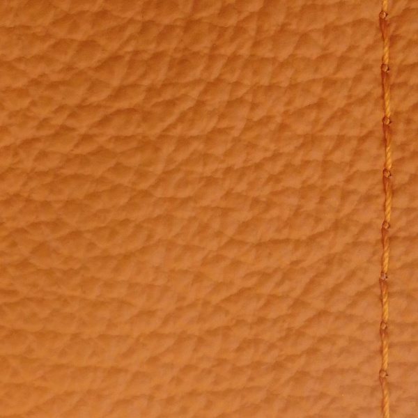Mini-Portefeuille en cuir mandarine couture orange PF102 - image 4