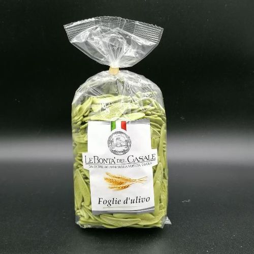 Foglie d'ulivo - P&acirc;te artisanales aux feuilles d'&eacute;pinard - Le Bonta del Casale - 500g