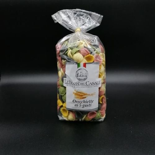 Orechiette al 5 gusti - P&acirc;tes artisanales tricolores- 500g