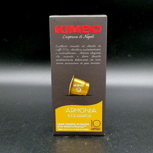 Caf&eacute; dosettes pour Nespresso 100% Arabica- Armonia 9 - KIMBO