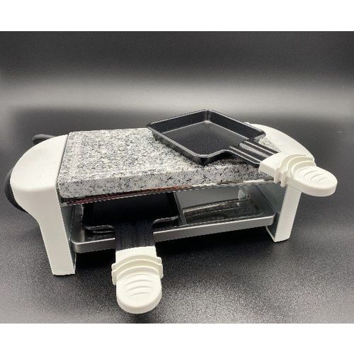 Appareil &agrave; raclette &eacute;lectrique 2 personnes Blanc