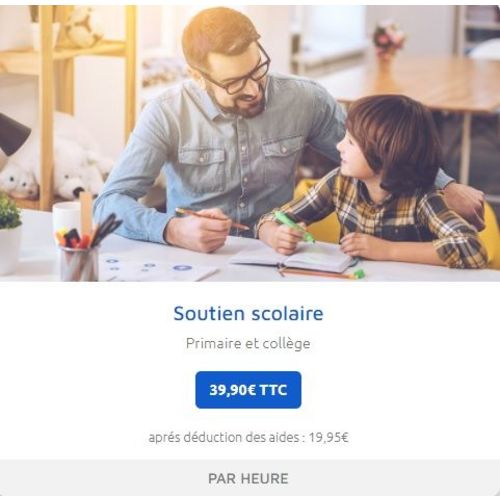 Soutien scolaire niveau primaire ou collège