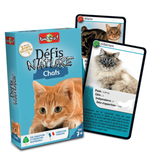 Jeu de cartes - D&eacute;fis nature Chats - Bioviva