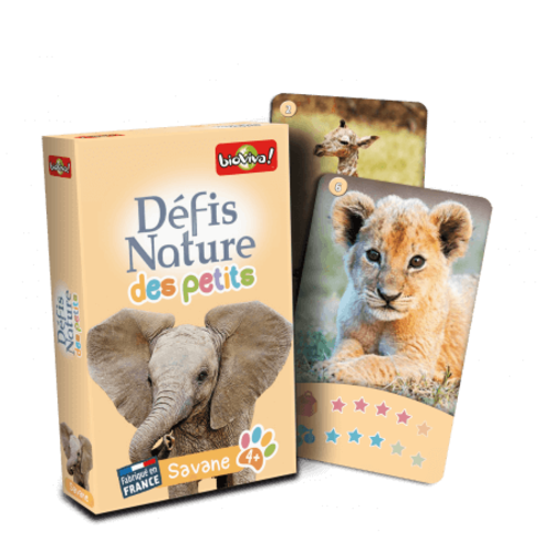 Jeu de cartes - D&eacute;fis nature des petits - Savane- Bioviva
