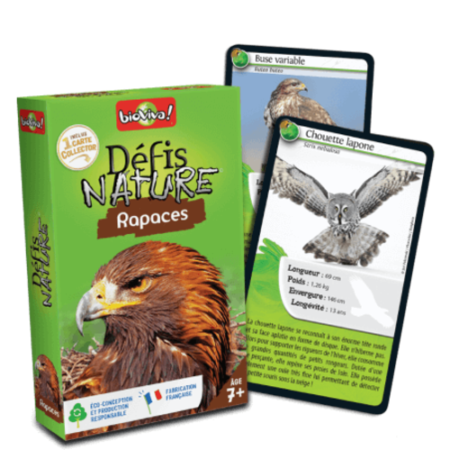 Jeu de cartes - D&eacute;fis nature - Rapaces - Bioviva