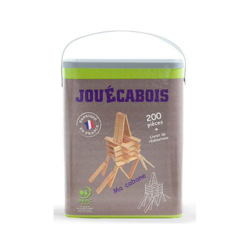 Jouécabois - Jeu de construction en bois - 200 pièces