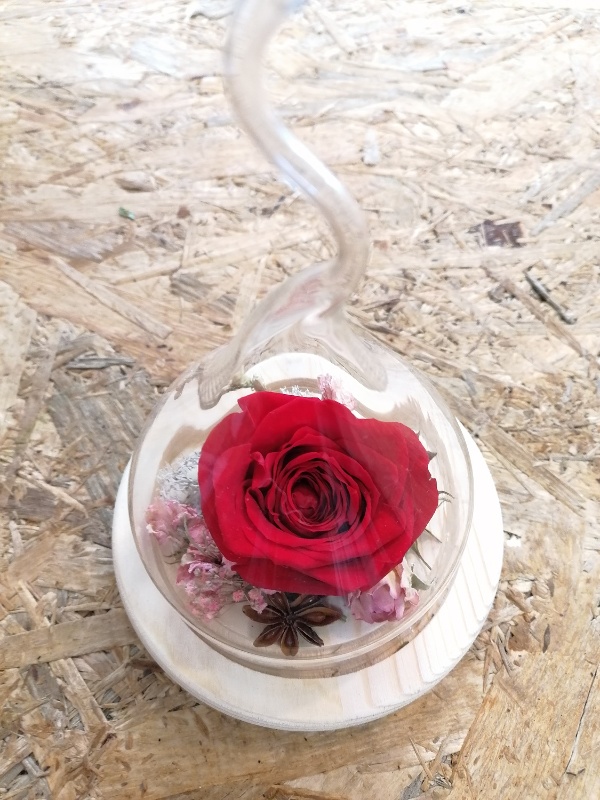 Rose éternelle avec fleur(s) séchée(s) - image 1