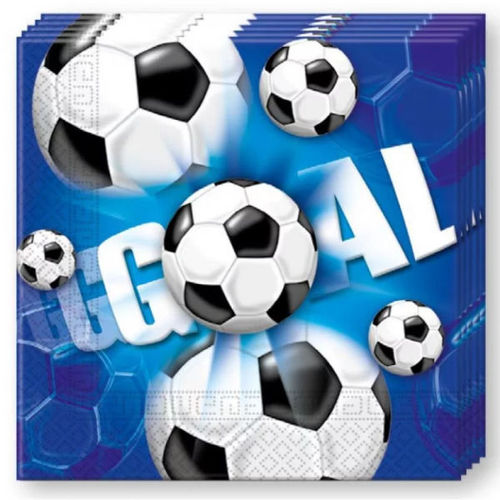20 serviettes en papier Ballons de Football (33 x 33cm)