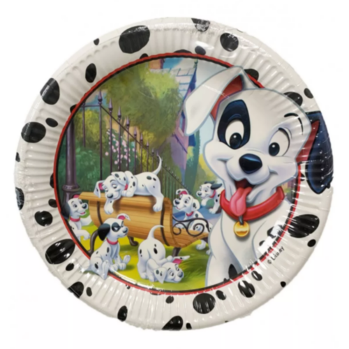 Assiettes en carton les 101 dalmatiens 6 pi&egrave;ces