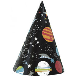 8 Chapeaux de fête en carton anniversaire Univers
