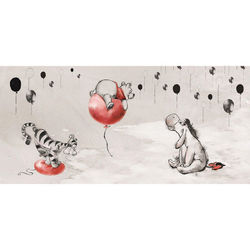 Tableau Disney - Winnie l'ourson, Tigrou et Bourriquet - 33 cm x 70 cm