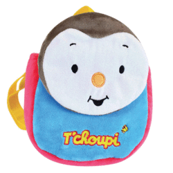 Peluche T'choupi sac à dos Sac à dos - Hauteur 23 cm