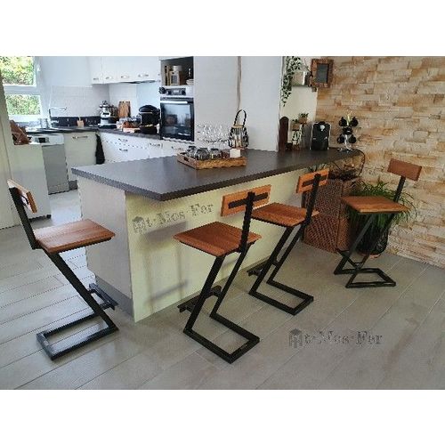 Tabouret en Z avec dossier
