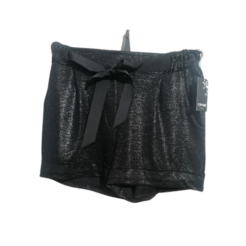 Short noirbrillant et nud satin