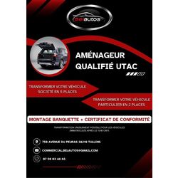 Transformation Clio IV de 2 en 5 places - Fourniture + Pose