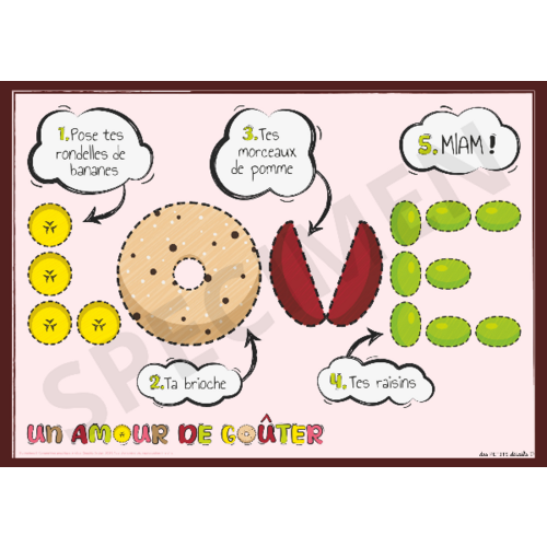 Set de table go&ucirc;ter : Un amour de go&ucirc;ter