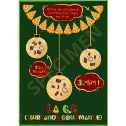 Set de table go&ucirc;ter : la GG ( guirlande gourmande)