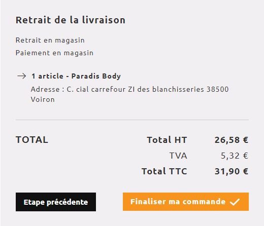 Panier d'achat du Click and Collect Voiron Panier d'achat du Click and Collect Voiron